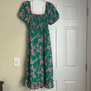 J. Crew floral smocked dress